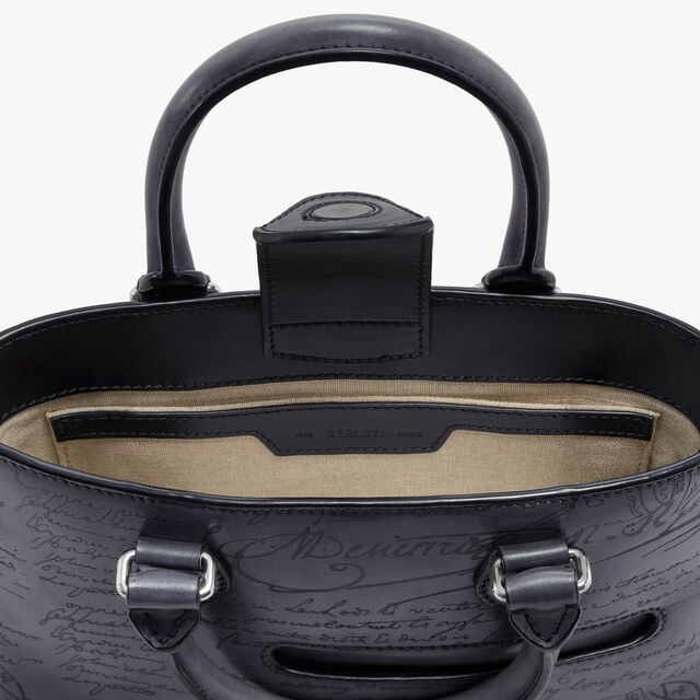 Toujours Gulliver Scritto Leather Messenger, LIGHT ALUMINIO, hi-res 10