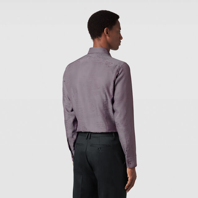 Cotton Silk Scritto Andy Shirt, SMOCKY LILAC, hi-res 3