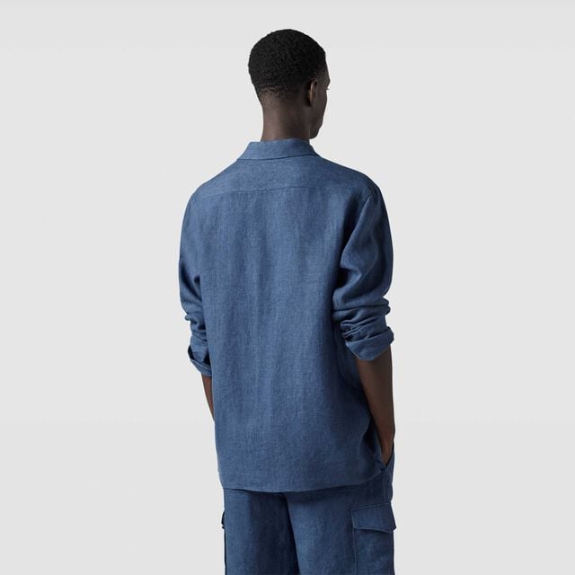 军装青年布衬衫, BLEU DE SMALT, hi-res 3