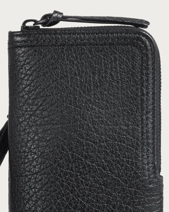 Neck Zipped Pouch, Deep Black, hi-res