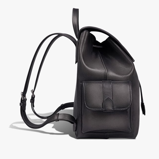 Horizon Scritto Leather Backpack, NERO GRIGIO, hi-res 4