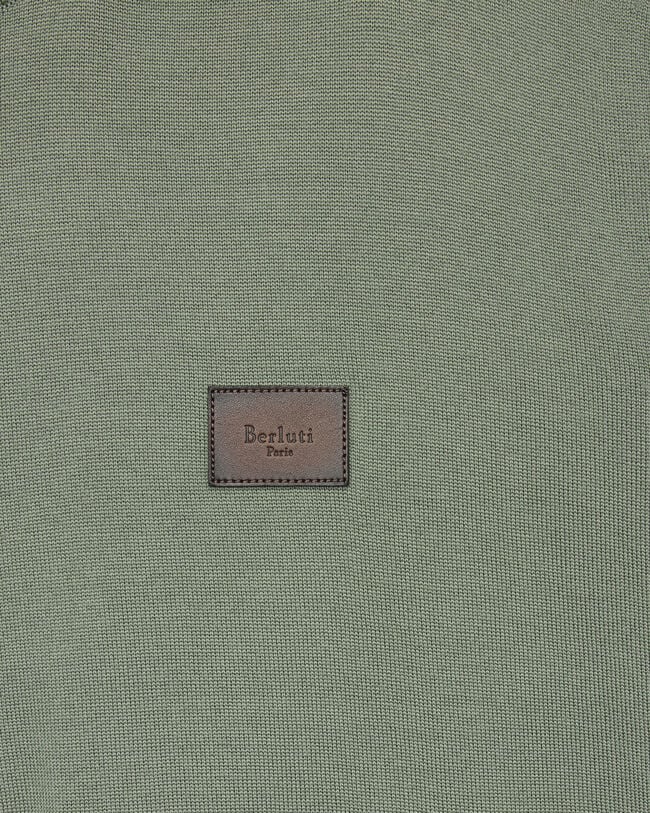 Reversible Blouson with Leather Detail, Salvia, hi-res