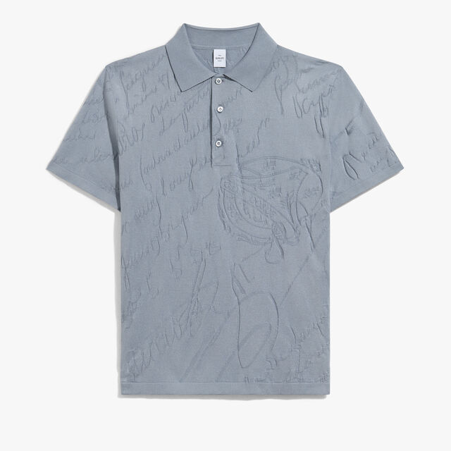Diagonal Scritto Polo, TITANIUM BLUE, hi-res 1