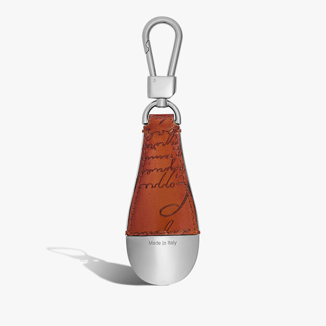 Shoehorn Scritto Leather Key Ring, ARANCIO VERMIGLIO, hi-res 2