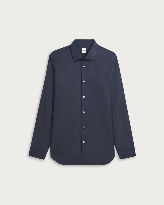 Alessandro Scritto Pattern Shirt, Cold Night Blue, hi-res