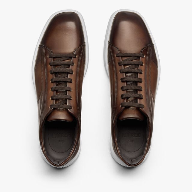 Stellar Venezia Calf Leather Sneaker, MARRONE INTENSO, hi-res 3