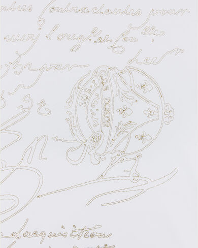 Scritto Embroidery T-shirt, Blanc Optique, hi-res