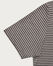 T-Shirt Ray&eacute; &agrave; Col Chemin&eacute;e, Stripes Black & Taupe, Image 2