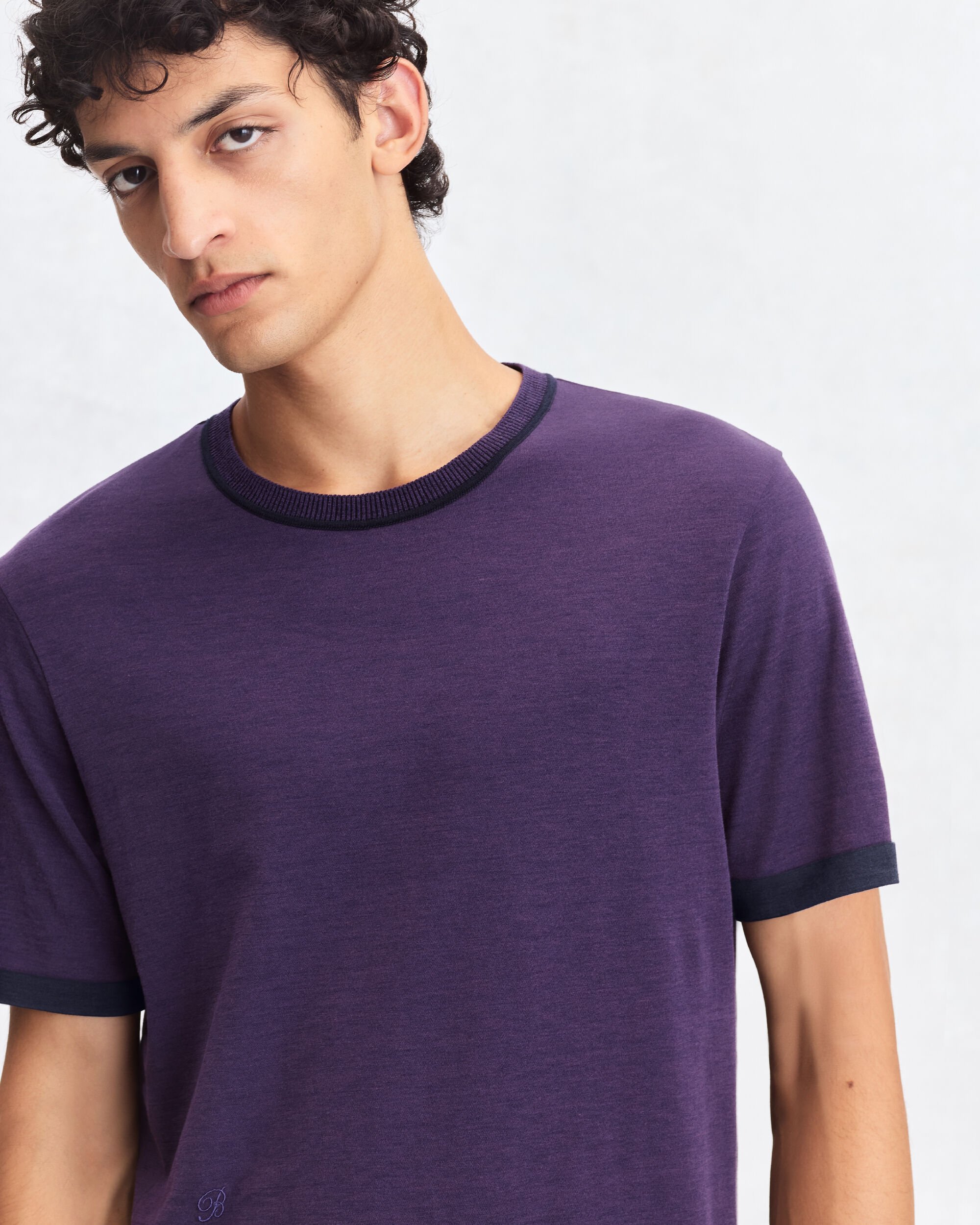 Bicolor Reversible T-Shirt, Navy & Purple, hi-res