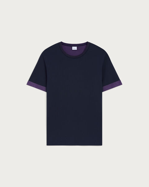 Bicolor Reversible T-Shirt, Navy & Purple, hi-res