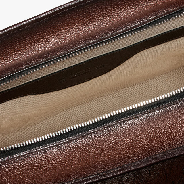 Morning Scritto Leather Toiletry Pouch, SOFT BROWN, hi-res 7