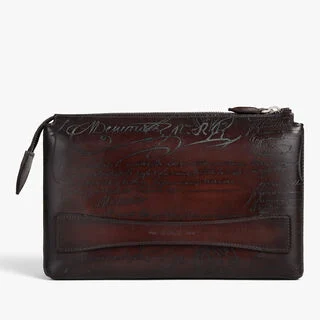 Tersio Scritto Leather Pouch, MADURO, hi-res