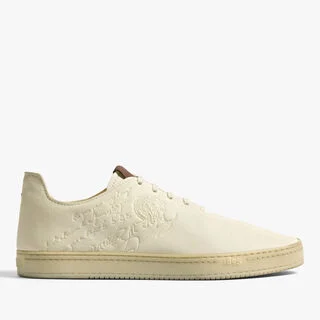 Sneaker Eden En Cuir Scritto, WHITE, hi-res