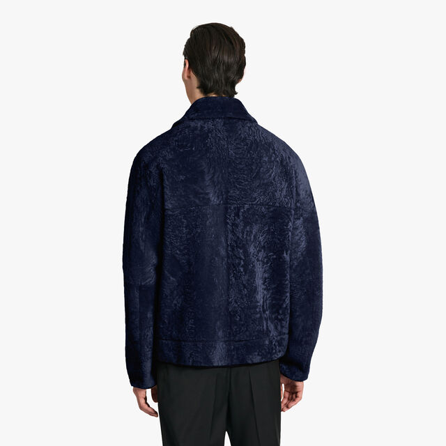 Light Shearling Jacket, COLD NIGHT BLUE, hi-res 3