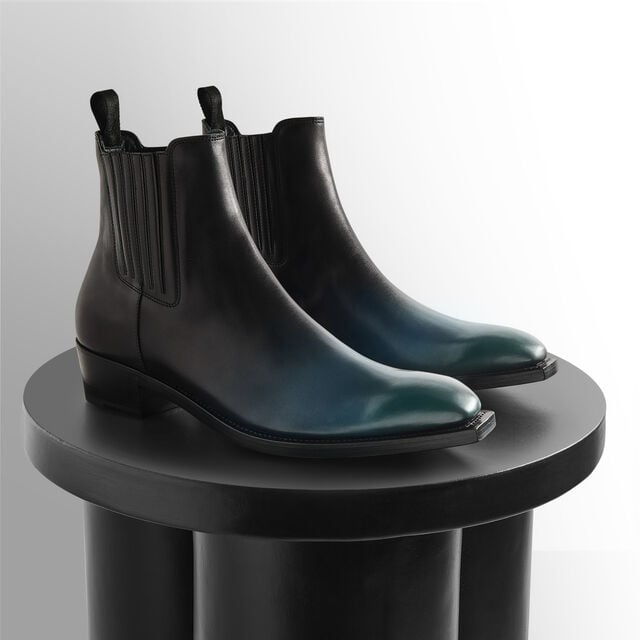 Butteri Leather Boot, NERO PETROL, hi-res 9