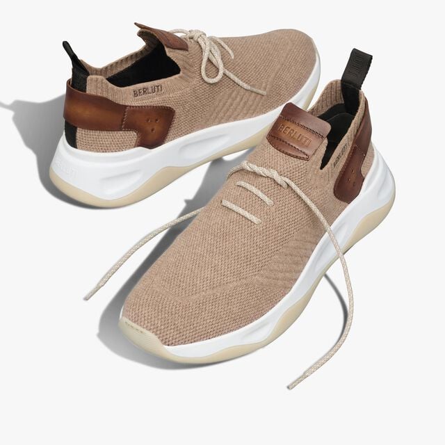 Shadow Cashmere And Lagoon Calf Sneaker, BEIGE, hi-res 7