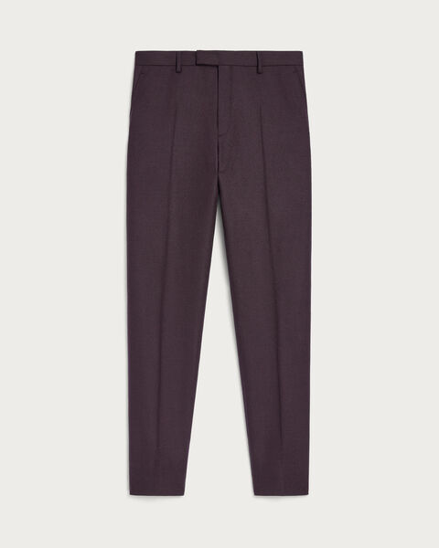 Alessandro Trousers with Leather Detail, Nero Bordo, hi-res