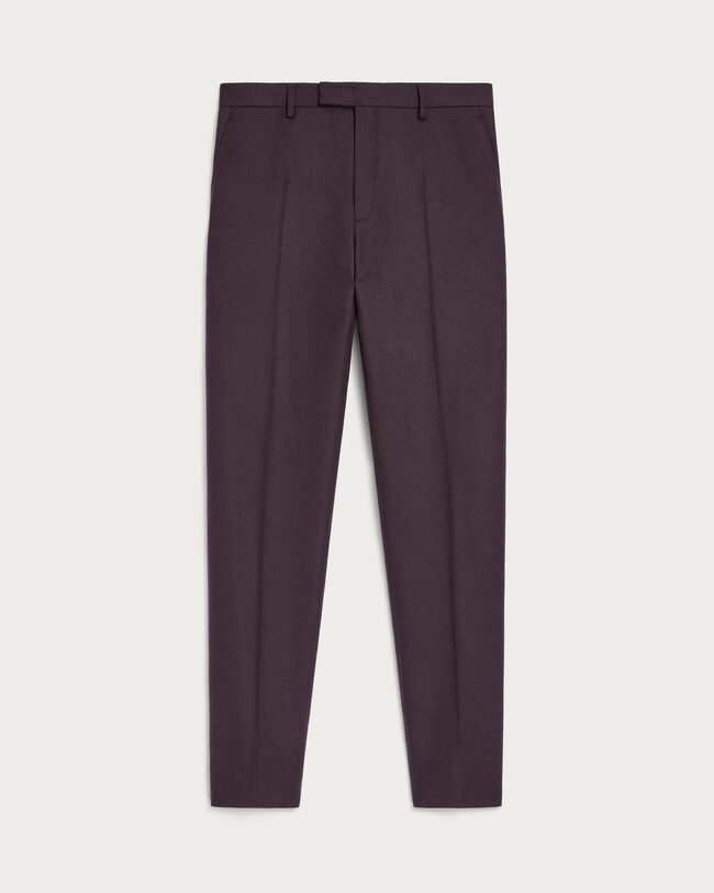 Alessandro Trousers with Leather Detail, Nero Bordo, hi-res