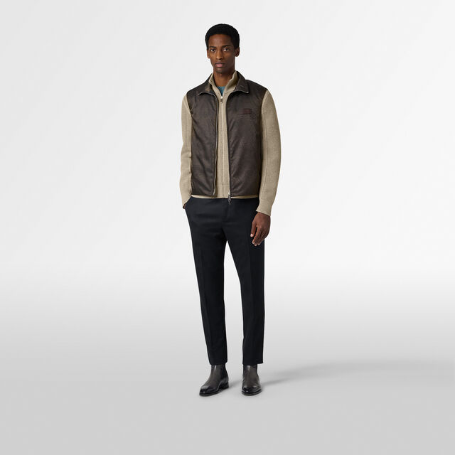 Scritto Nylon Padded Gilet, EARTH BROWN, hi-res 4