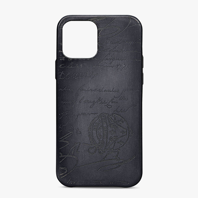 Scritto Leather iPhone 13 Pro Max Case, LIGHT ALUMINIO, hi-res