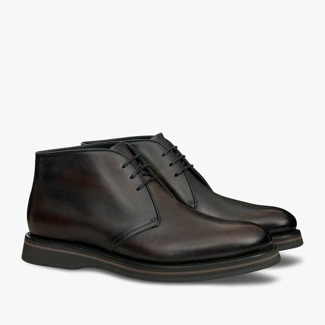 Alessio Leather Boot, CHARCOAL BROWN, hi-res 2