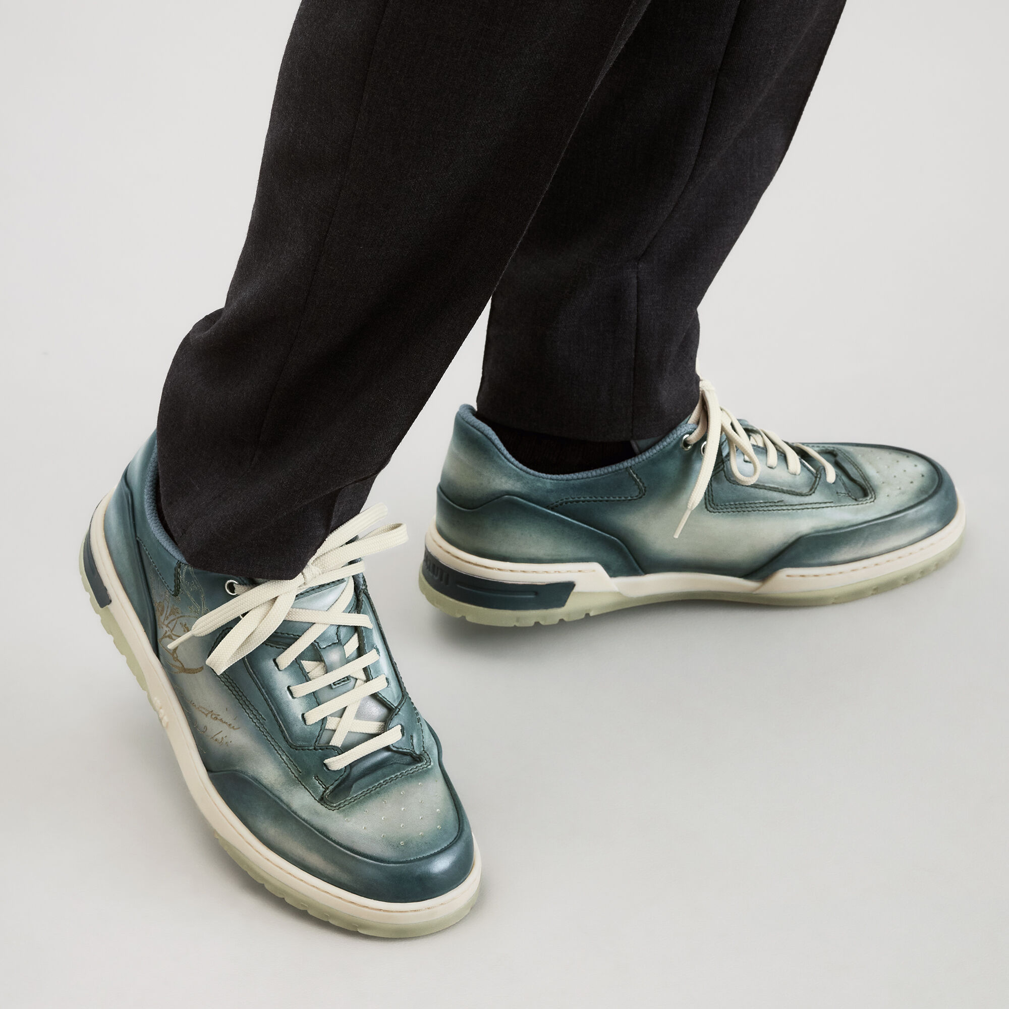 定価33万円 ベルルッティ プレイオフ スクリットレザースニーカー 7.5 BERLUTI - 定価33,2万 ベルルッティ プレイオフ スクリット