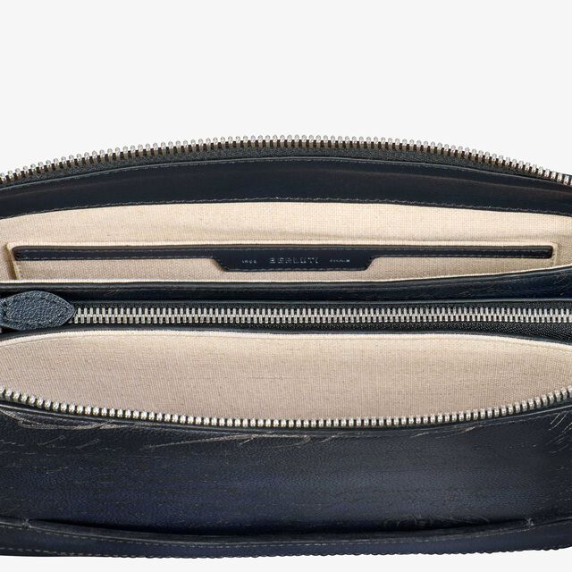 Pochette Tersio En Cuir Scritto, INDIGO DENIM, hi-res 6