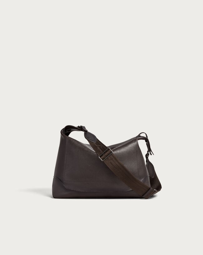 Un Jour Hobo Shoulder Bag, Dark Brown, hi-res