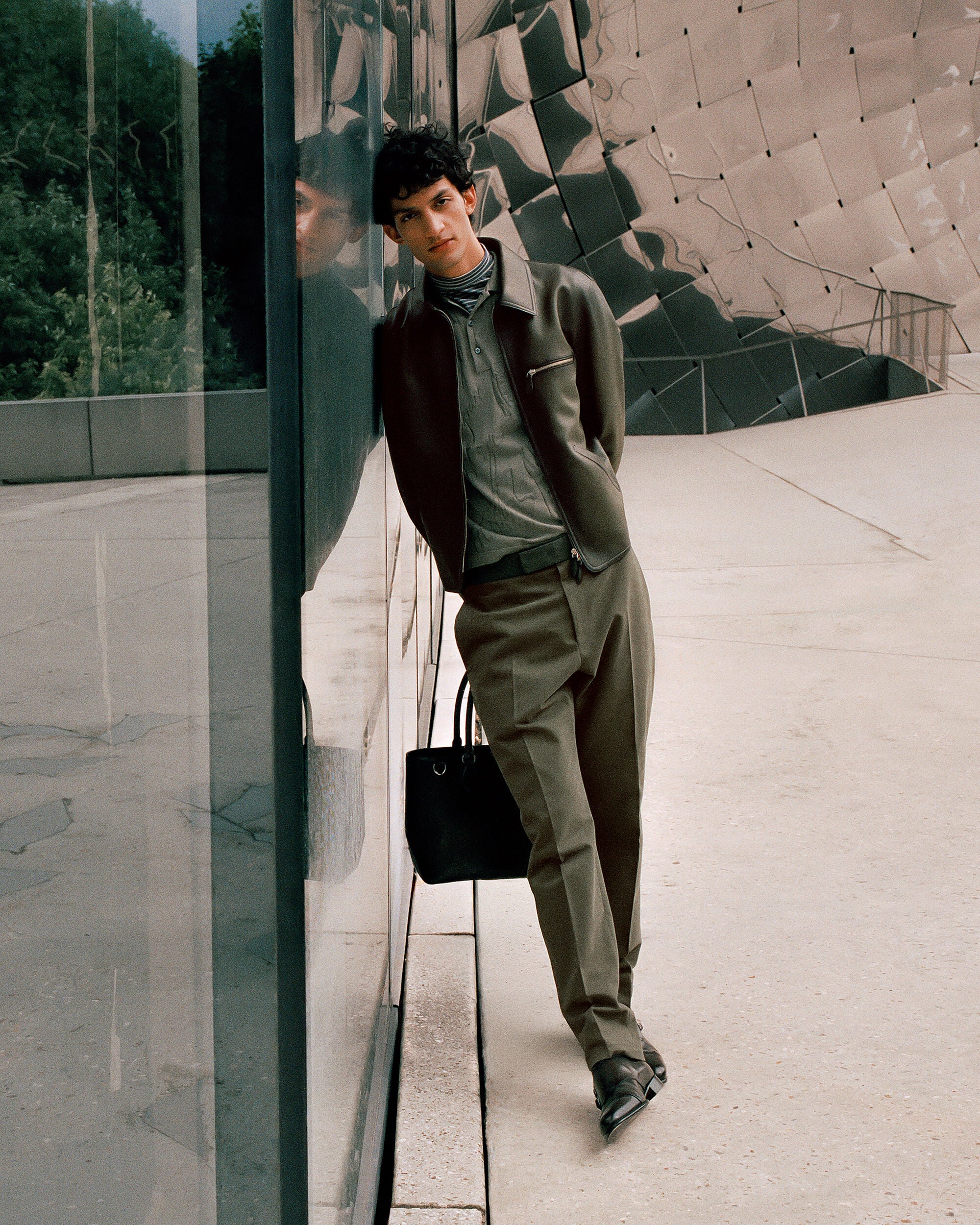 Leather Patina Un Jour Blouson, Verbena, hi-res