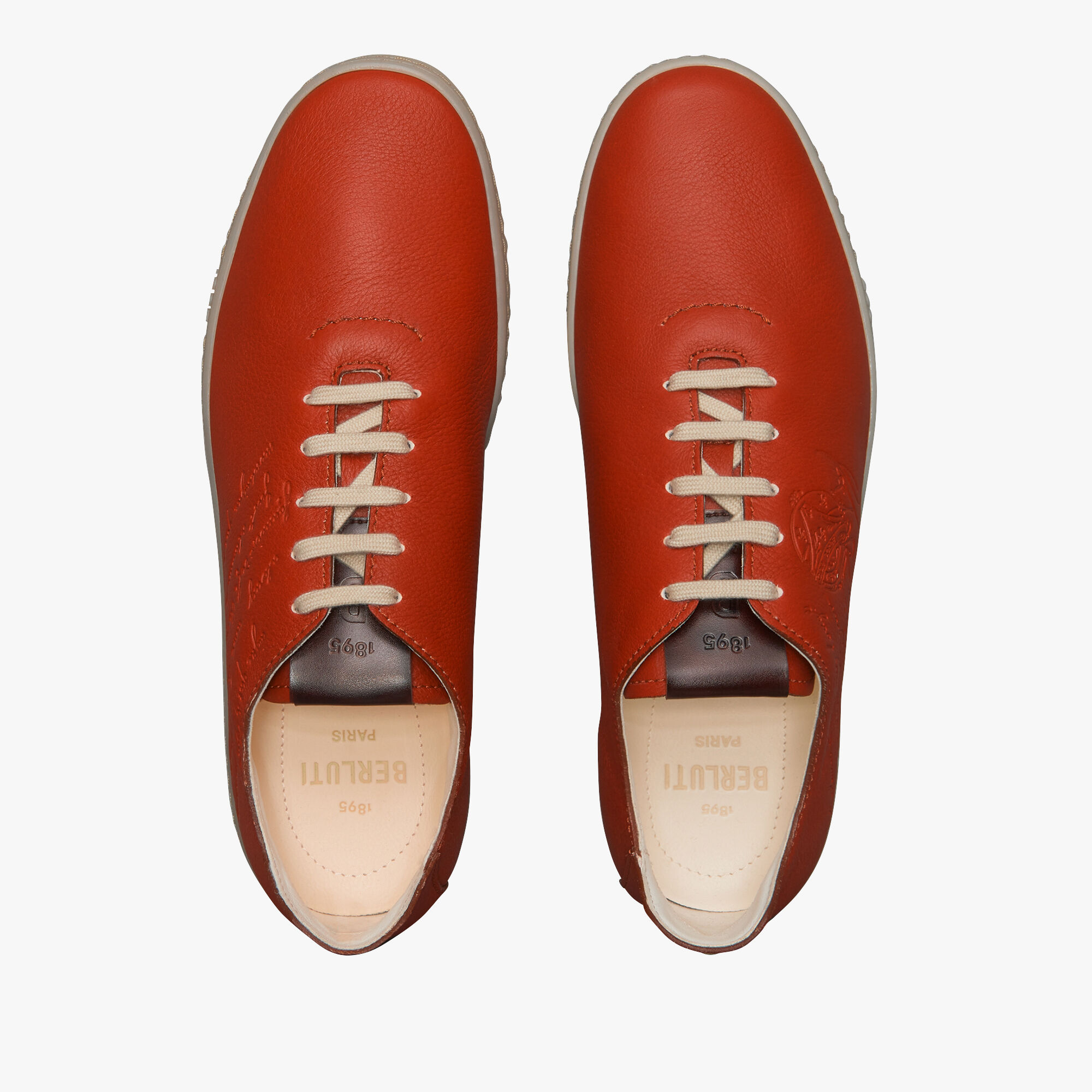 Eden Scritto Leather Sneaker, TERRACOTTA, hi-res 3