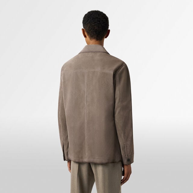 Veste en Suede Effet Patiné, MOSS, hi-res 4