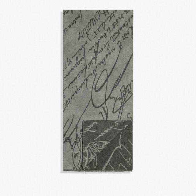Echarpe Scritto en Laine, SLATE GREY, hi-res 4