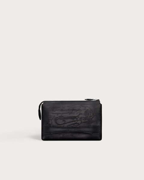 Tersio Zipped Pouch, Nero Grigio, hi-res