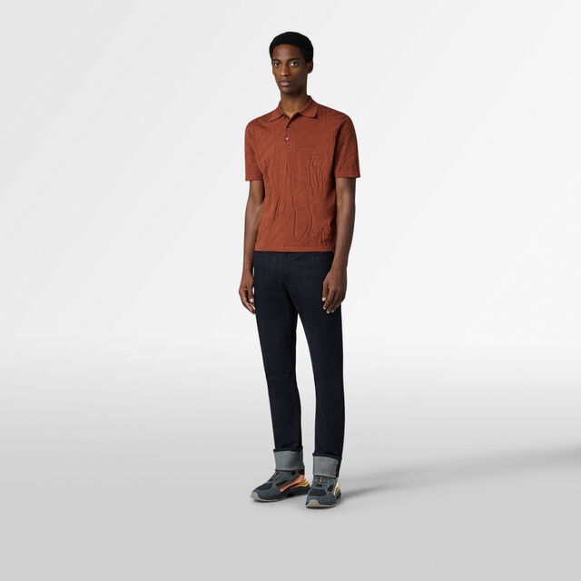 Diagonal Scritto Polo, CHESTNUT BROWN, hi-res 4