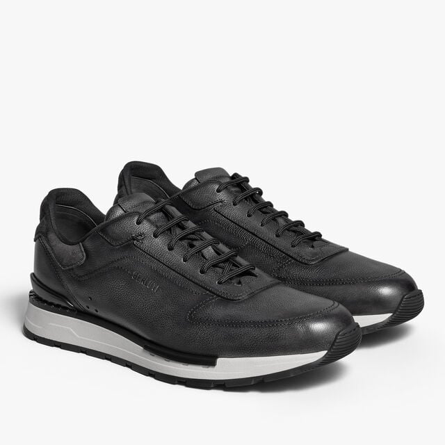 Fast Track Venezia Calf Leather Sneaker, NERO GRIGIO, hi-res 3