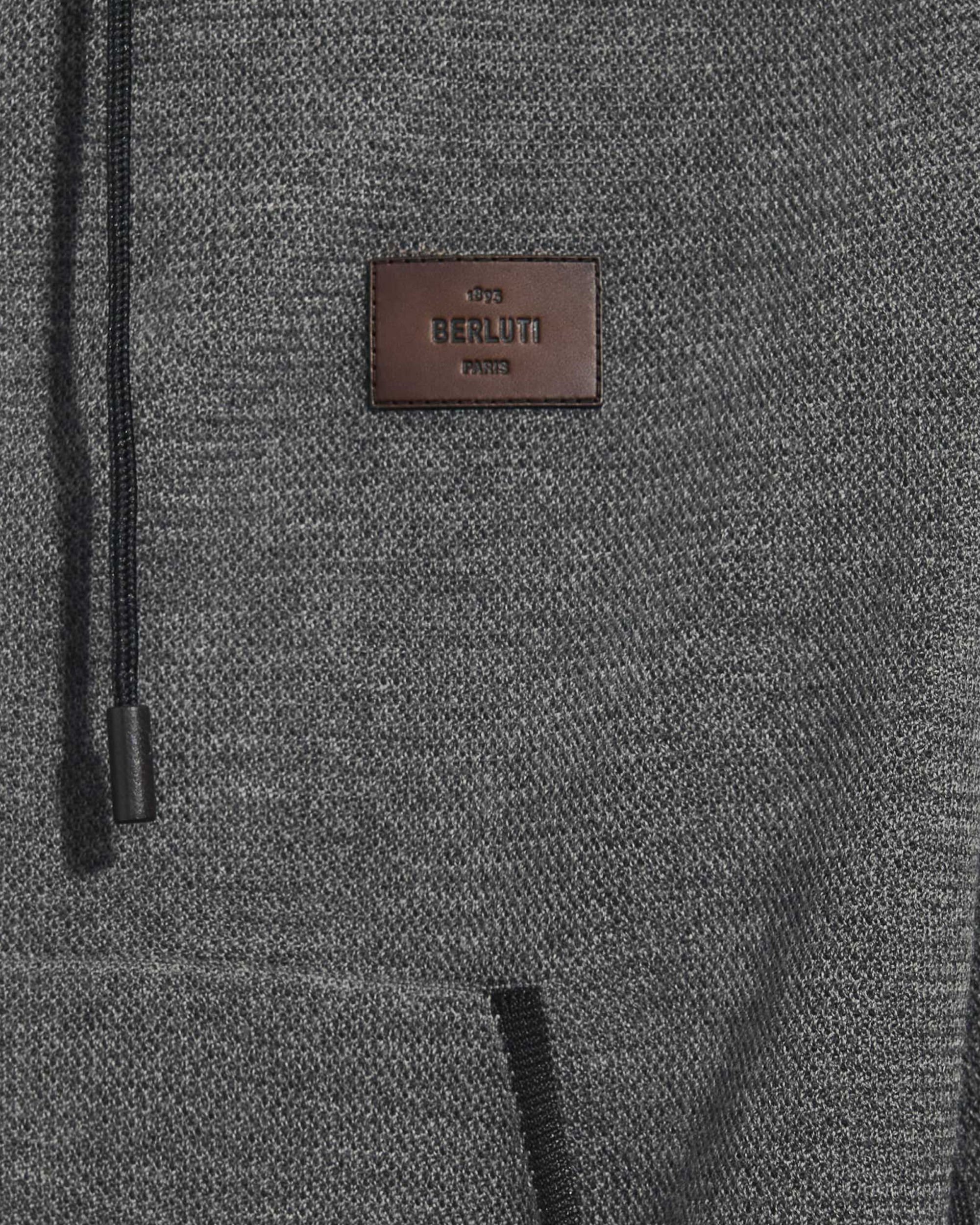 Shadow Zipped Hoodie with Leather Details, Midnight Grey, hi-res