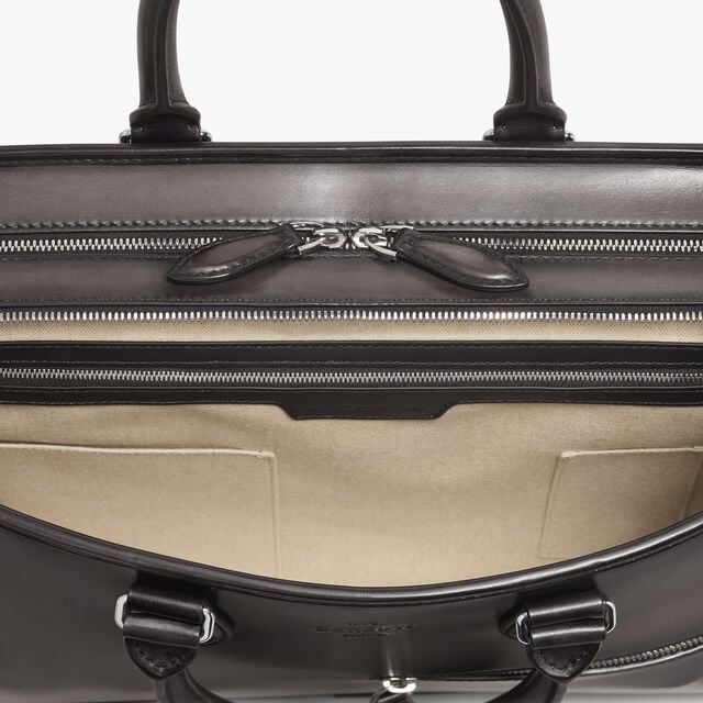Deux Jours Leather Briefcase, NERO GRIGIO, hi-res 11