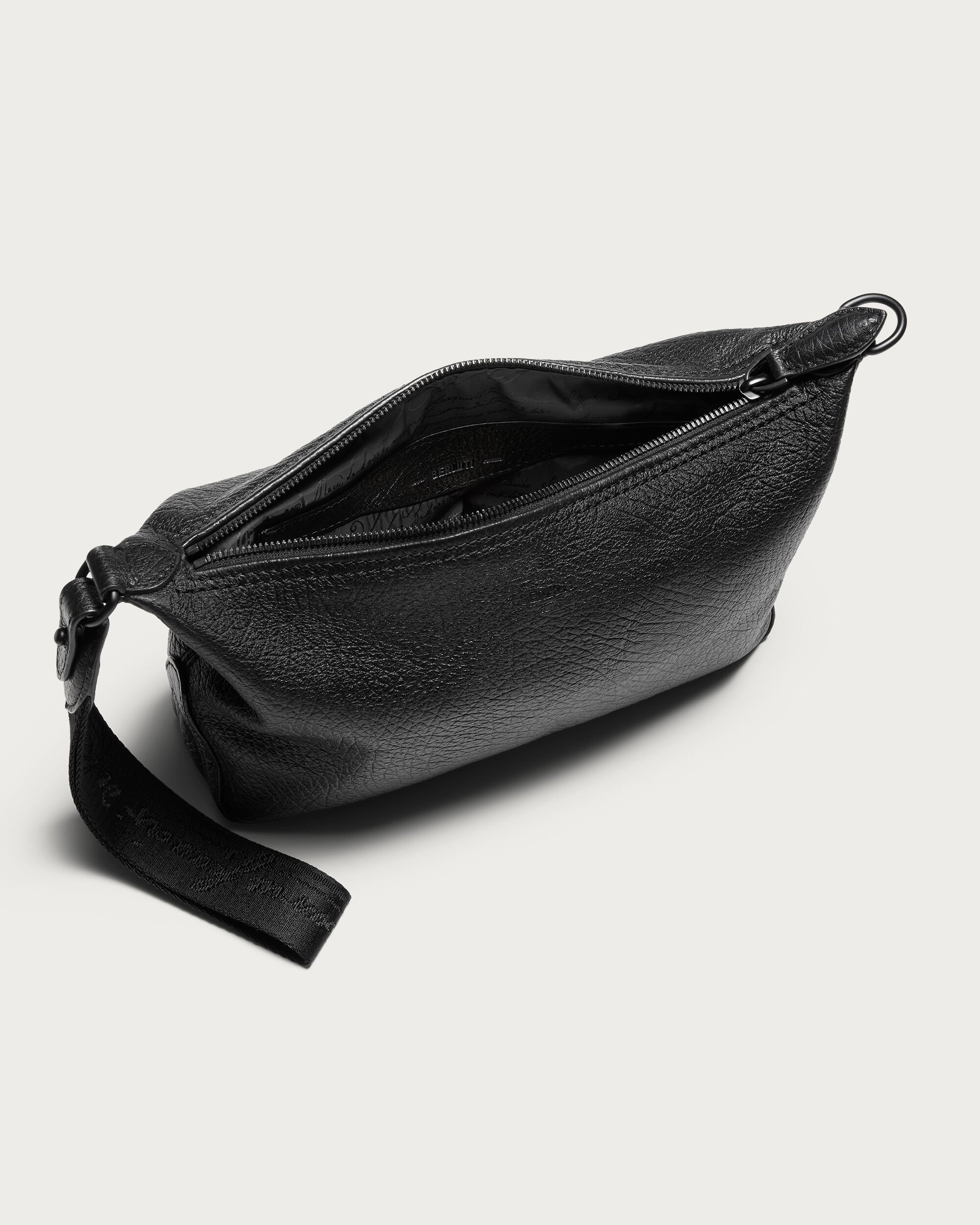 Toujours Soft Zipped Pouch, Deep Black, hi-res