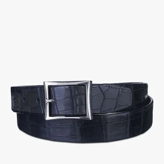 Ceinture Classic En Cuir D'Alligator - 35mm, NERO, hi-res