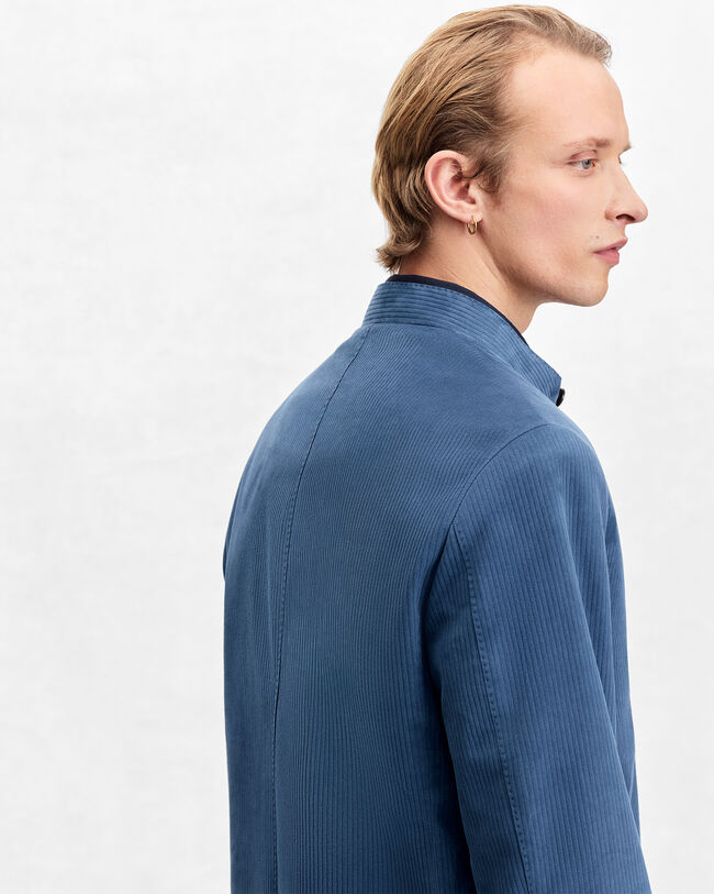 Corduroy Leather Foresti&egrave;re Jacket, Dim Blue, hi-res