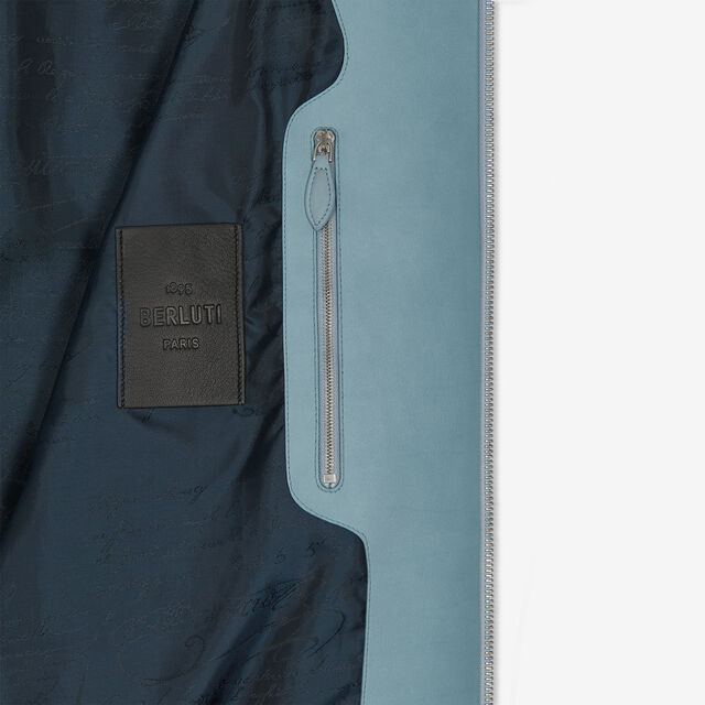 Patina Leather Bomber, GREY SKY BLUE, hi-res 7