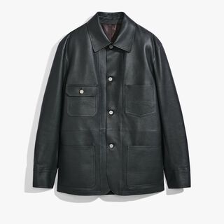 Veste De Travail En Cuir, DEEP GREEN, hi-res