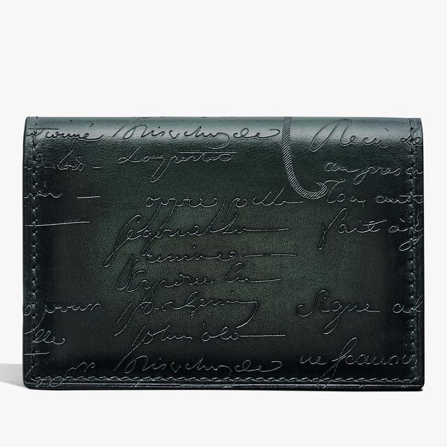 Imbuia Scritto Leather Card Holder, OPUNTIA, hi-res 1