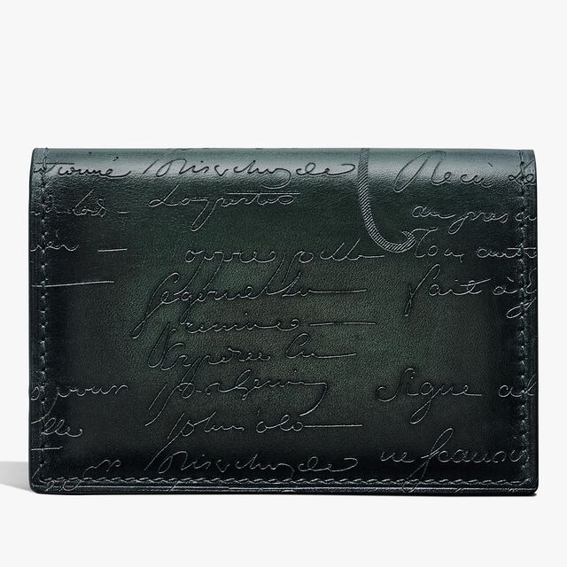 Imbuia Scritto Leather Card Holder, OPUNTIA, hi-res 1
