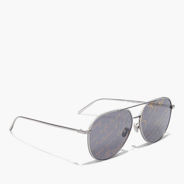Lunettes De Soleil Glint En Métal, BLACK GOLD + SCRITTO GOLD, hi-res 2