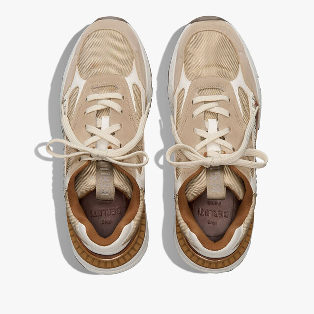 Skyrunning Leather And Nylon Sneaker, DUNE, hi-res 3