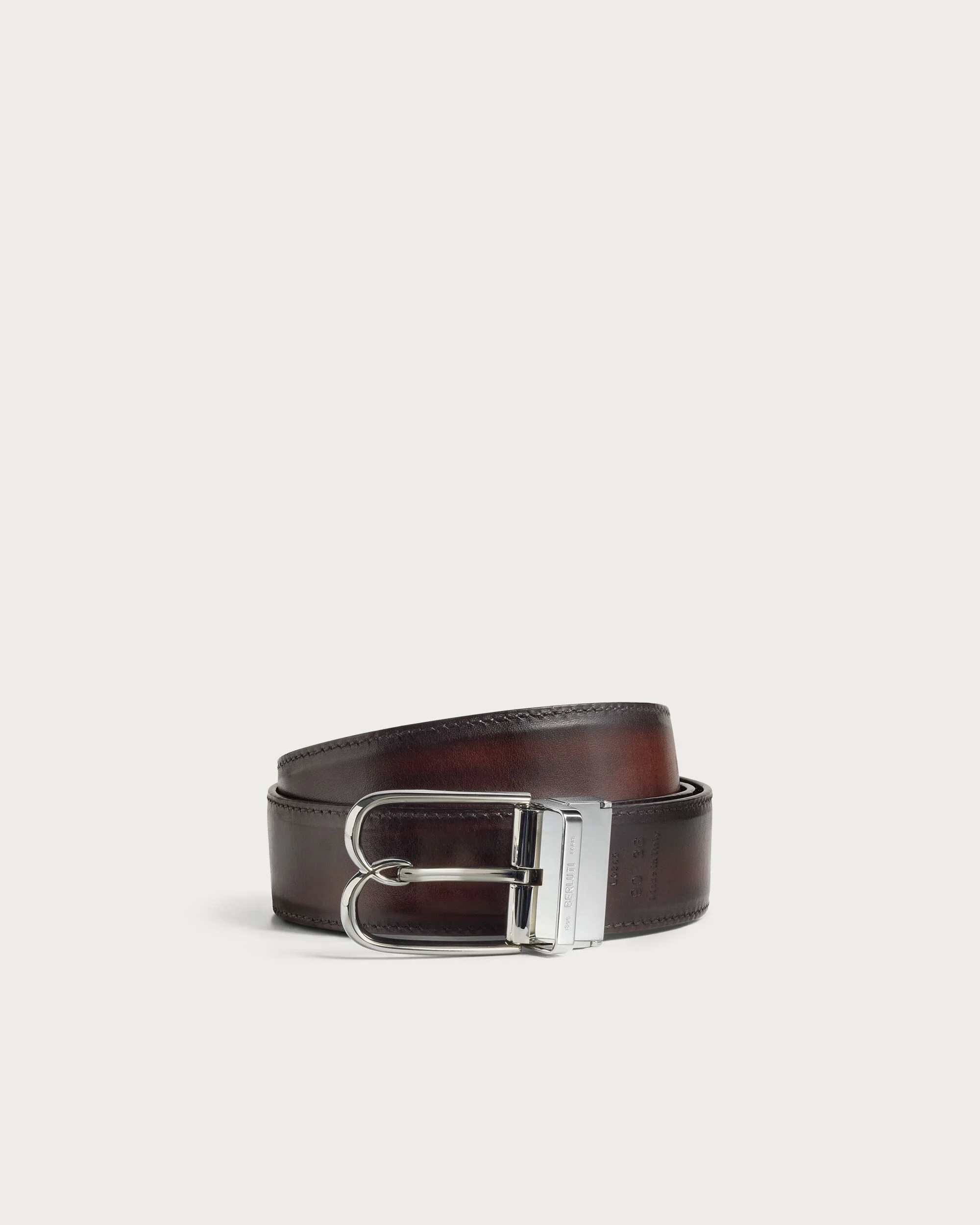 B Volute Reversible Belt, Chimere & Marron Ambre, hi-res