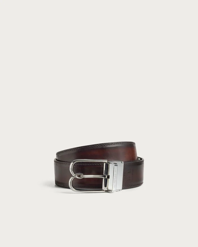B Volute Reversible Belt, Chimere & Marron Ambre, hi-res