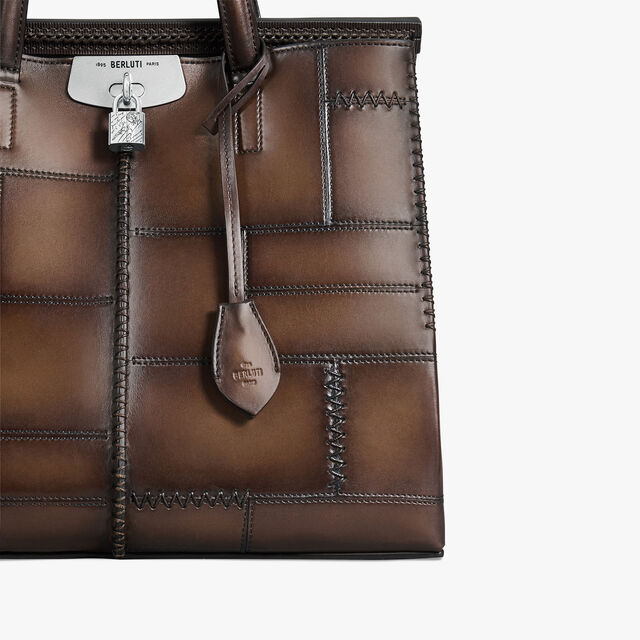 Luti 38 Leather Tote Bag, MARRONE INTENSO, hi-res 6