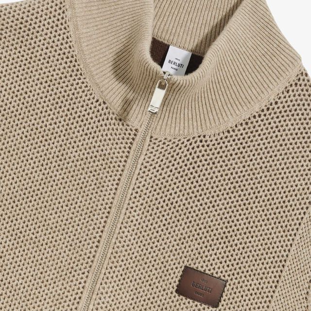 Wool & Cashmere Zip-up, FLUFFY BEIGE, hi-res 6